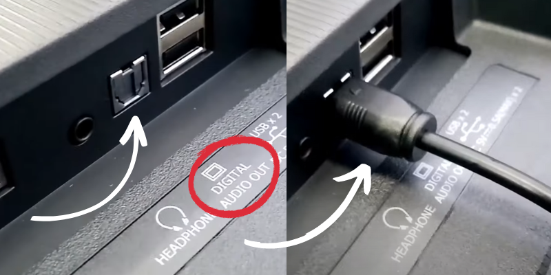 Digital Audio Out port on the back that can connect Bluetooth