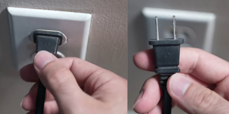 Ensure no power is running to your TCL TV by disconnecting it from the wall outlet.