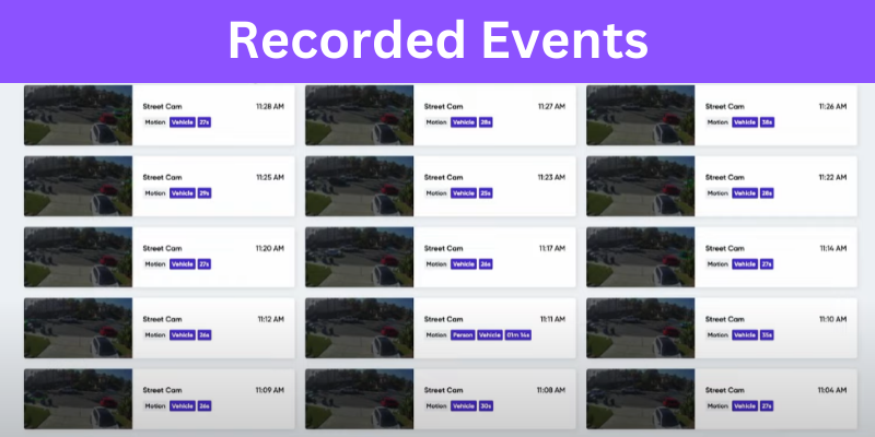 Stream the Recorded Events