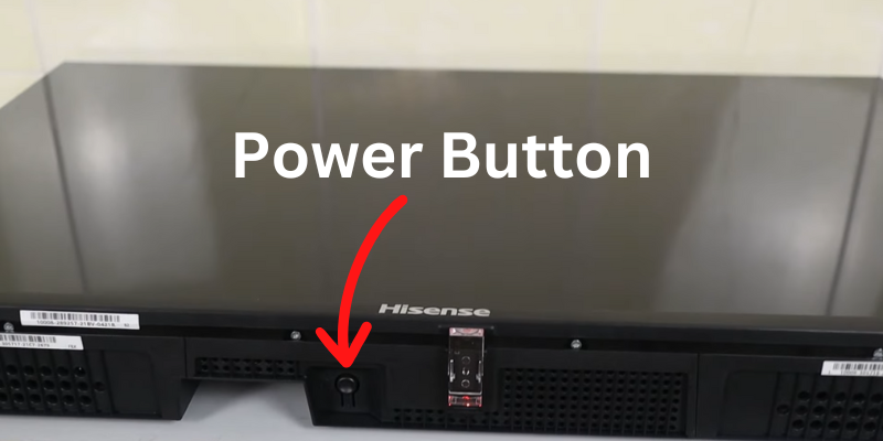 Power button is located near the IR Sensor