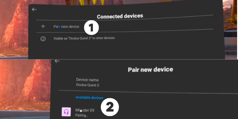 Go to connected devices and then pair new device