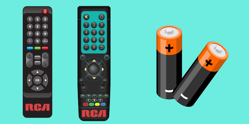 Soft reset your RCA TV remote by removing both the batteries.