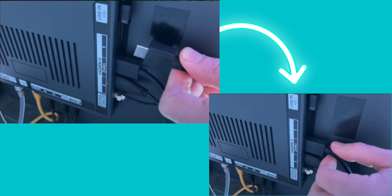 Disconnecting the cables and reattaching them to the Hisense TV's corresponding HDMI ports.