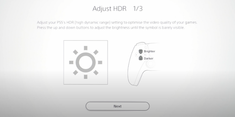 Adjust HDR of PS5