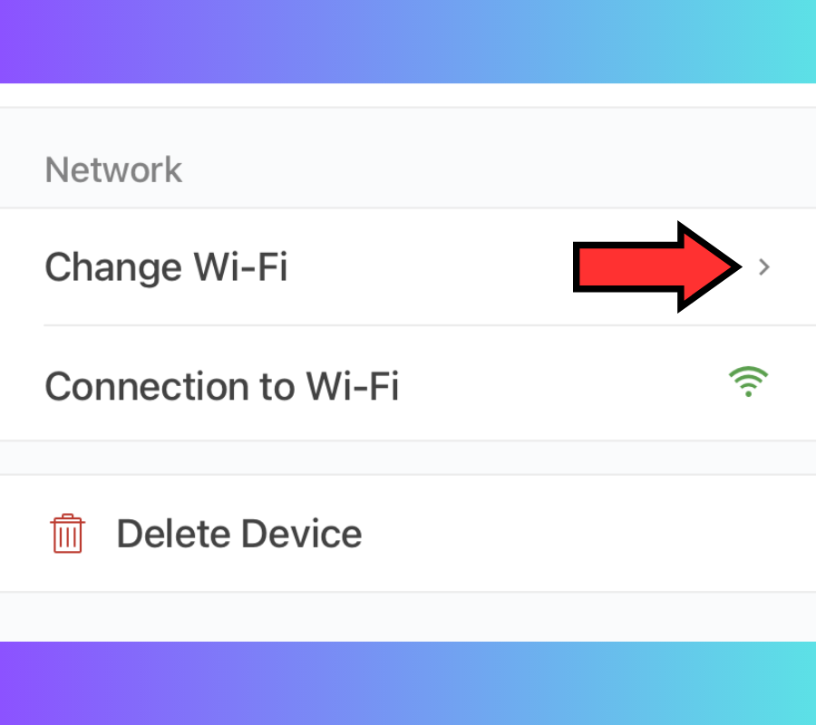 Select "General Settings" and then tap on "Change Wi-Fi."
