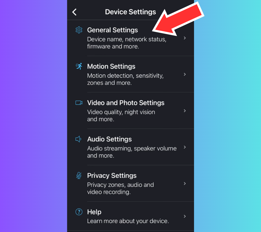 Under Device Settings tap on General Settings