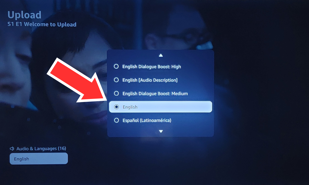 On Prime Video, Change from English Audio Description to English.
